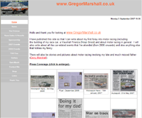 Screenshot of Gregor Marshall's website